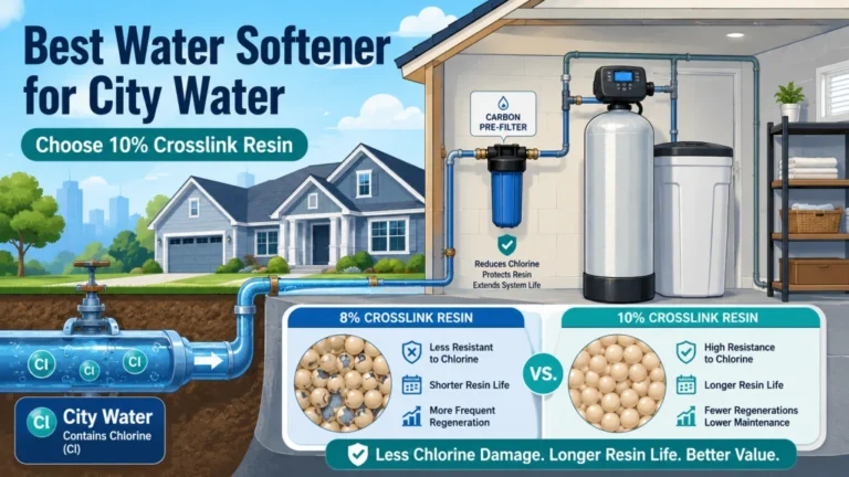 Best Water Softener for City Water: The 10% Crosslink Spec That Matters More Than the Brand Name