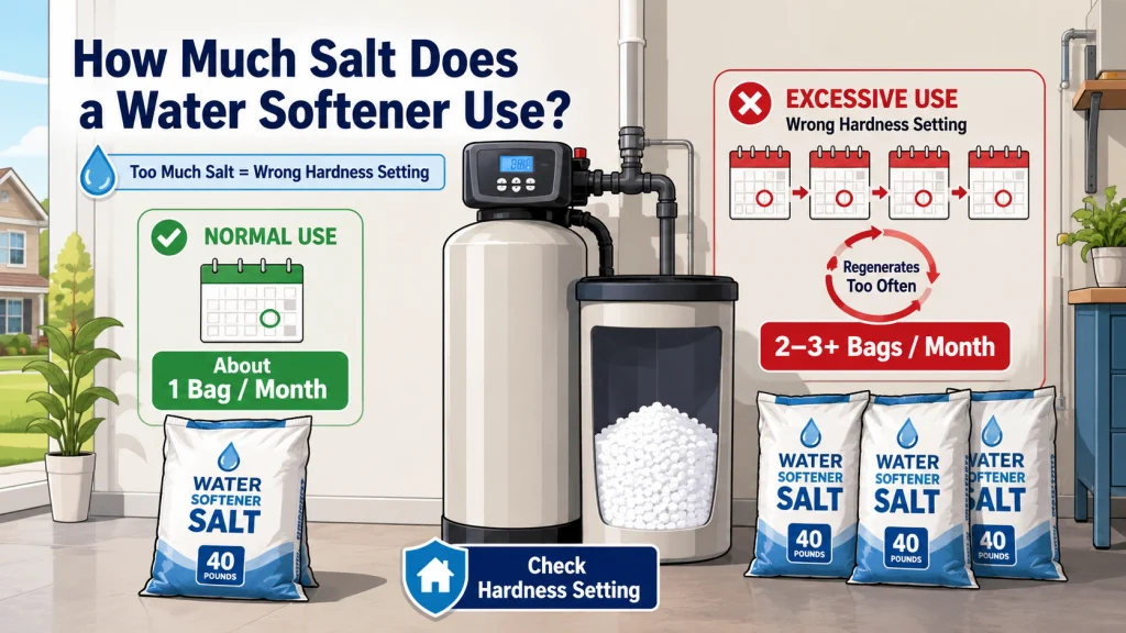 How Much Salt Does A Water Softener Use
